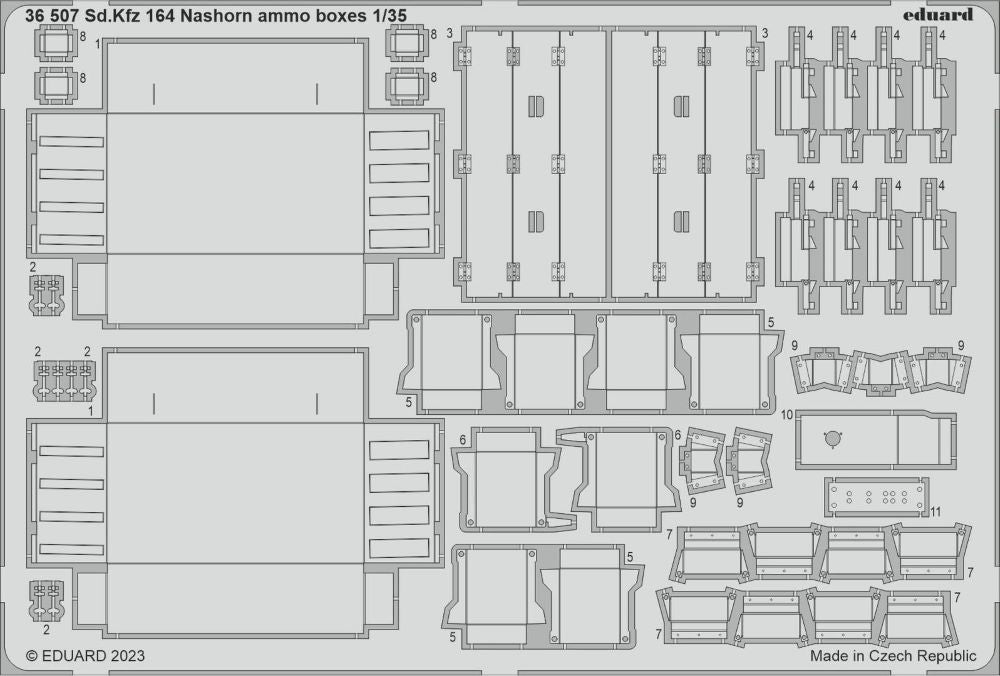 Eduard 36507 1/35 Armor- SdKfz 164 Nashorn Ammo Boxes for BDM