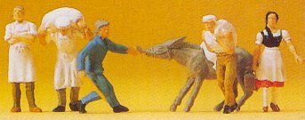 Preiser 14129 HO Scale People Working -- At The Mill