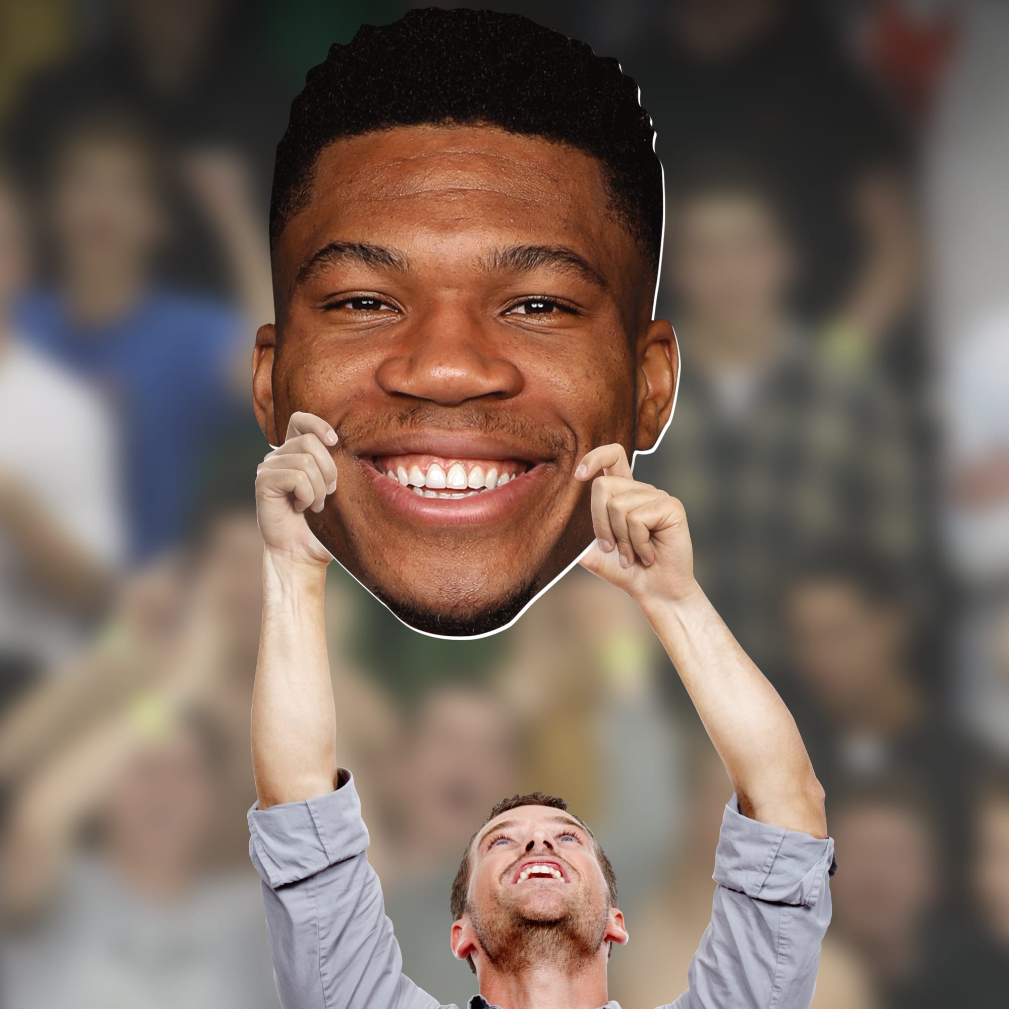 Giannis Antetokounmpo - Big Head - Official NBA - Milwaukee Bucks - Foam Core Cutout