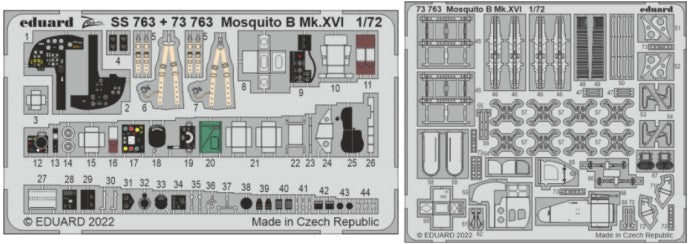 Eduard 73763 1/72 Aircraft- Mosquito B Mk XVI for ARX (Painted)