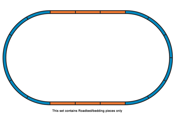 PIKO 55365 HO Scale Roadbed for Track Set A + 4x Straight
