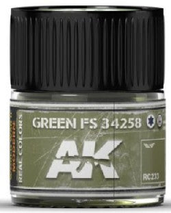 AK Interactive RC233 Real Colors: Green FS34258 Acrylic Lacquer Paint 10ml Bottle