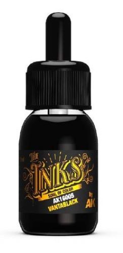 AK Interactive 16005 Inks: Black Acrylic 30ml Bottle