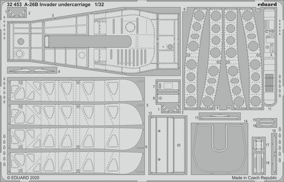 Eduard 32453 1/32 Aircraft- A26B Invader Undercarriage for HBO