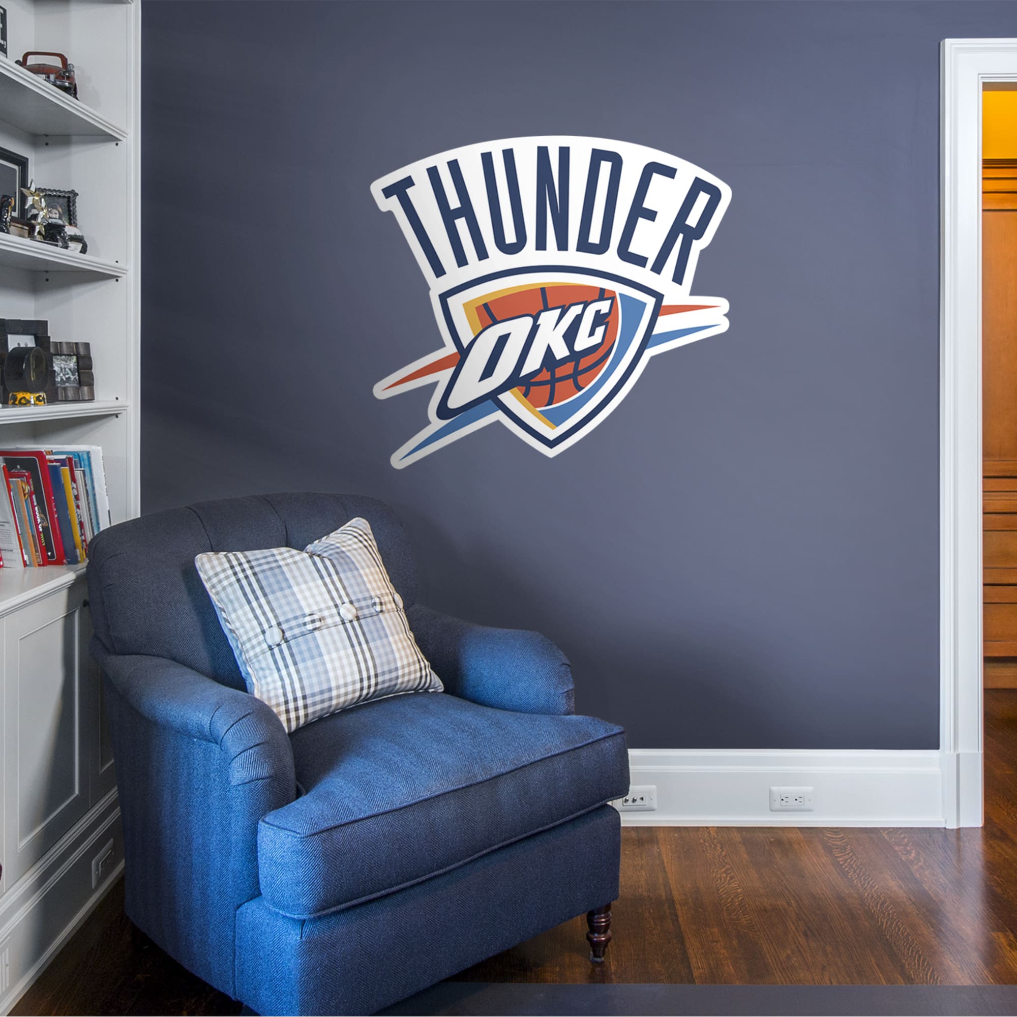 Oklahoma City Thunder - RealBig Logo Collection - Official NBA - Reusable Vinyl Wall Decals #1