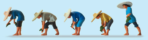 Preiser 10572 HO Scale Working People -- At The Rice Field #1