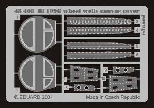 Eduard 48466 1/48 Aircraft- Bf109G Wheel Canvas Cover for HSG (D)