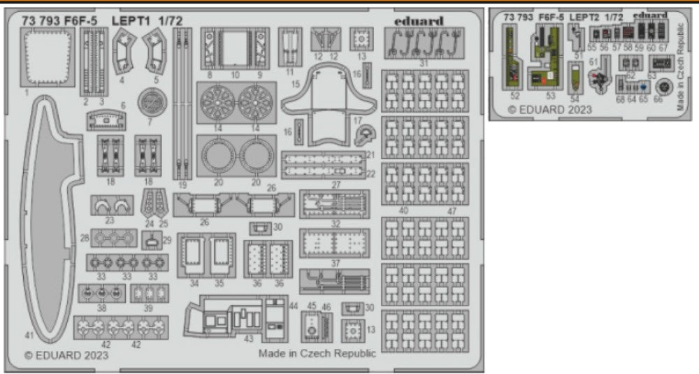 Eduard 73793 1/72 Aircraft- F6F5 for EDU (Painted)