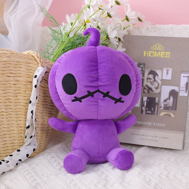 Halloween Plush Pumpkin Doll – Soft Holiday Decoration Toy with Luminous Option