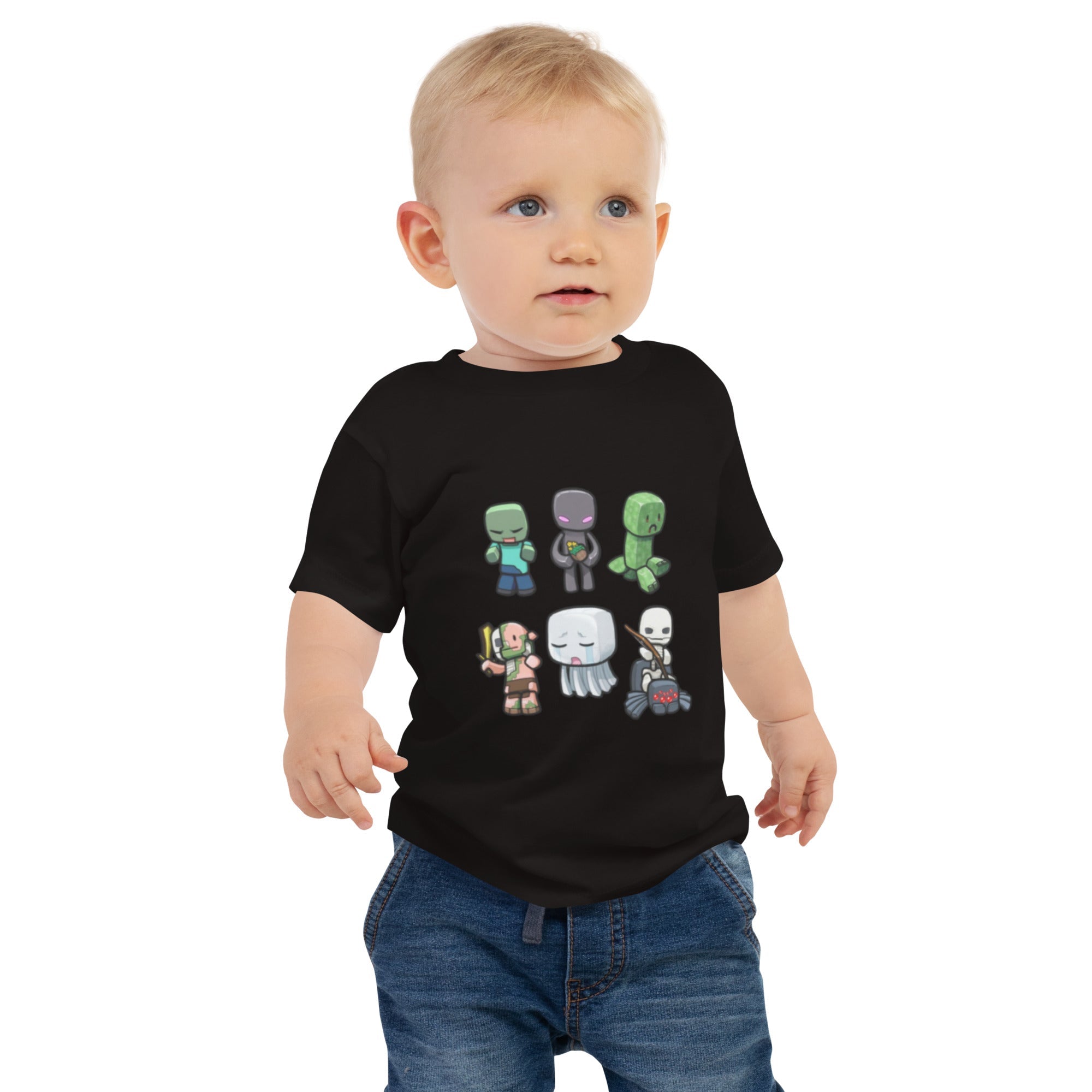 Minecraft Mobs Design Baby Jersey Short Sleeve Tee