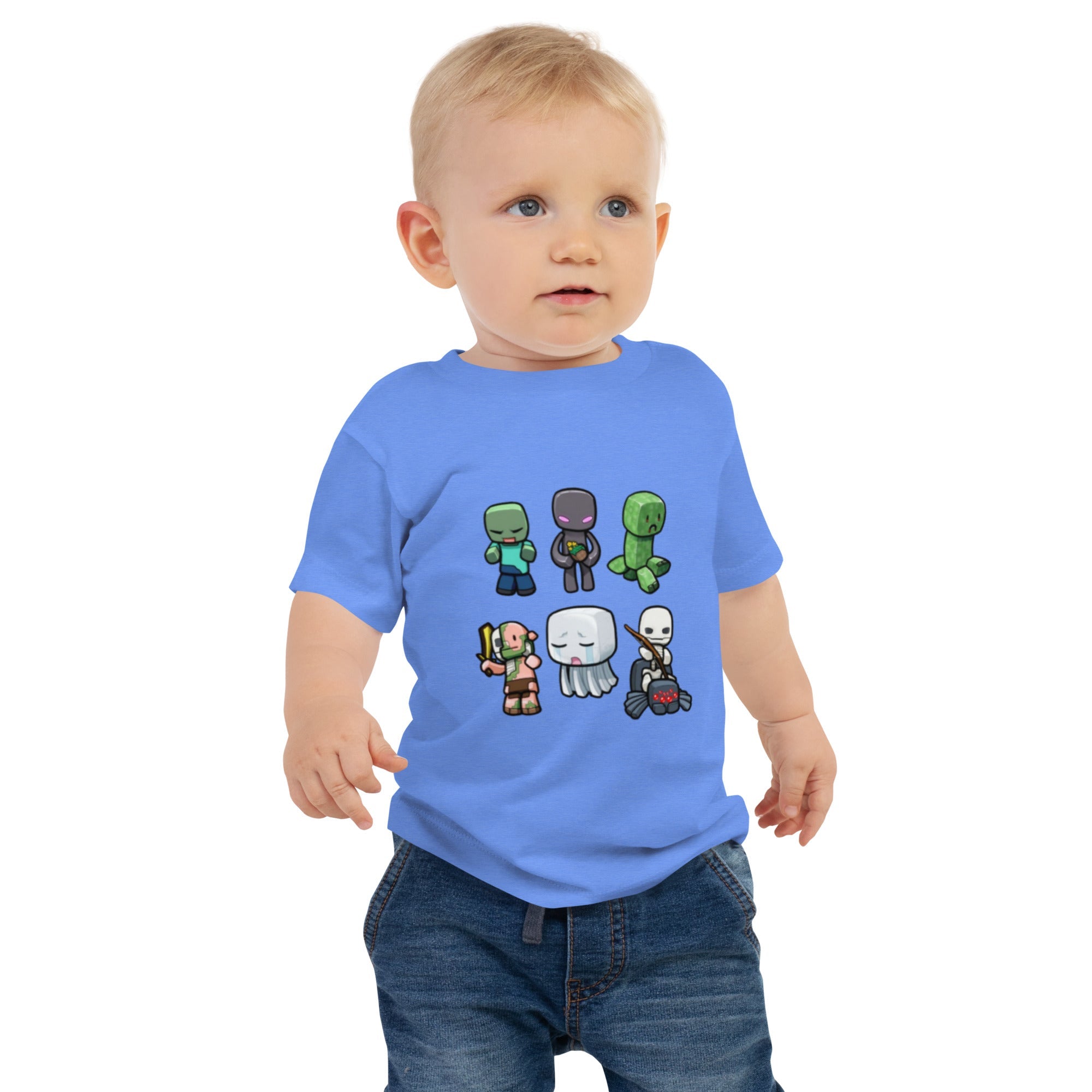 Minecraft Mobs Design Baby Jersey Short Sleeve Tee