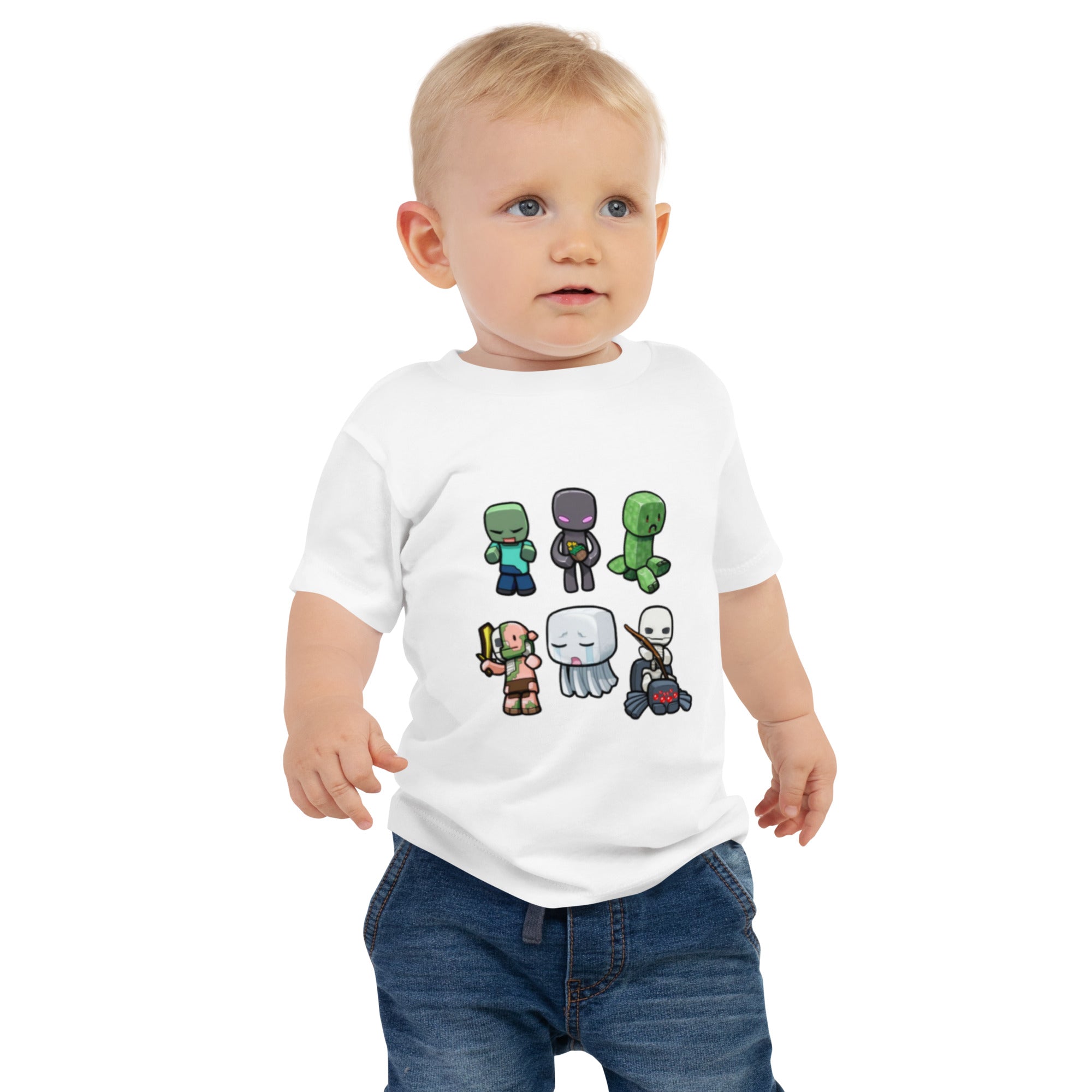 Minecraft Mobs Design Baby Jersey Short Sleeve Tee