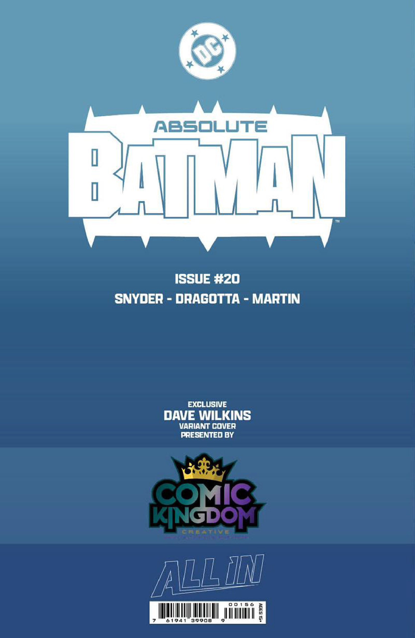 ABSOLUTE BATMAN #20 DAVE WILKINS EXCLUSIVE VAR (06/03/2026)