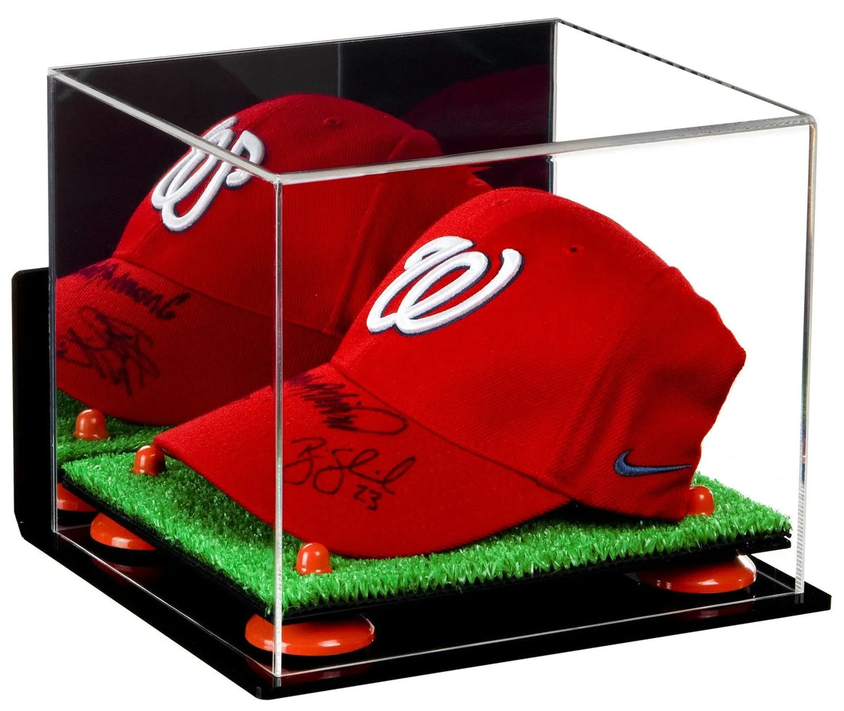 Acrylic Baseball Cap Display Case - Mirror Wall Mounts (A006/V21)