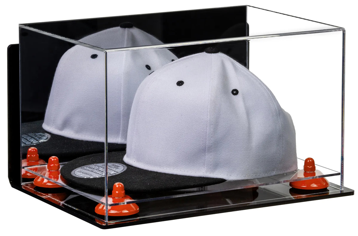 Snapback Hat or Baseball Cap Display Case - Mirror Wall Mount (A018/V40)