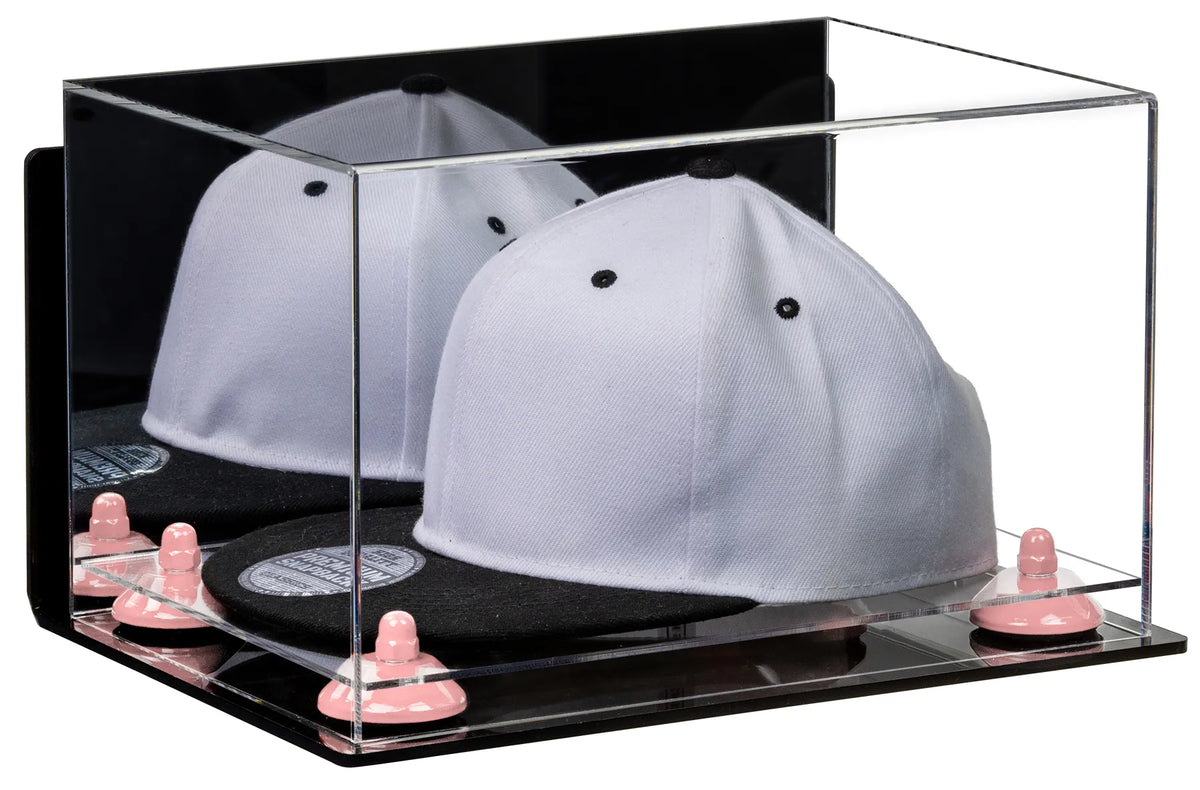 Snapback Hat or Baseball Cap Display Case - Mirror Wall Mount (A018/V40)