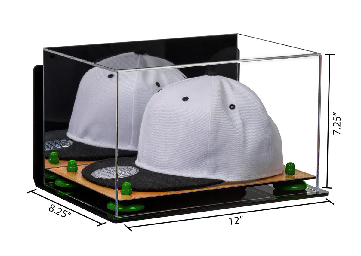 Snapback Hat or Baseball Cap Display Case - Mirror Wall Mount (A018/V40)