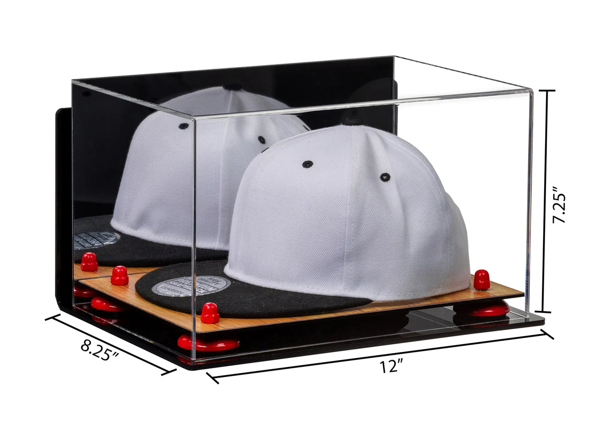 Snapback Hat or Baseball Cap Display Case - Mirror Wall Mount (A018/V40)