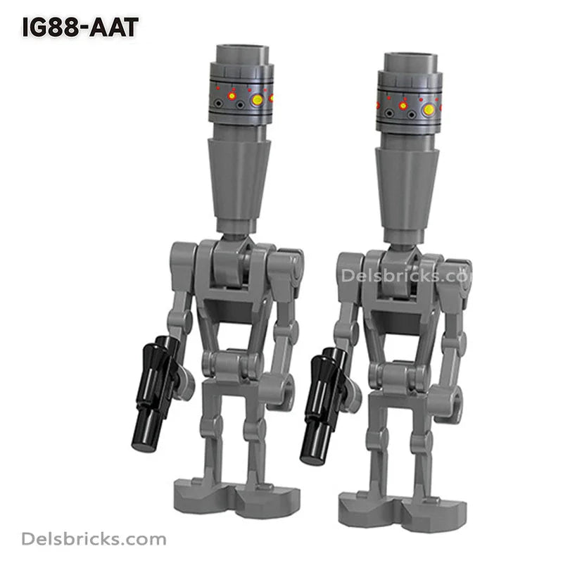 Battle Droids & IG-88 4 pack Lego Star Wars Minifigures Custom Toys