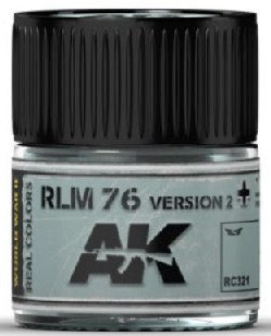 AK Interactive RC321 Real Colors: RLM76 Version 2 Blue Acrylic Lacquer Paint 10ml Bottle