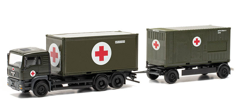 Herpa 747042 1/87 Scale German Red Cross - Man Tga Container Tandem
