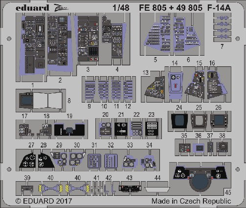 Eduard 49805 1/48 Aircraft- F14A Interior for TAM (Painted)