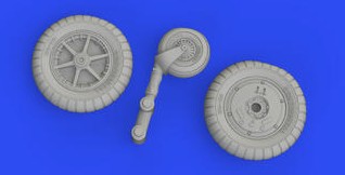 Eduard 648720 1/48 Aircraft- Bf109G4 Wheels for EDU (Mask & Resin)