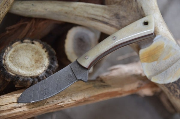 Ranch Handmade Damascus Steel Blade EDC Skinner Knife