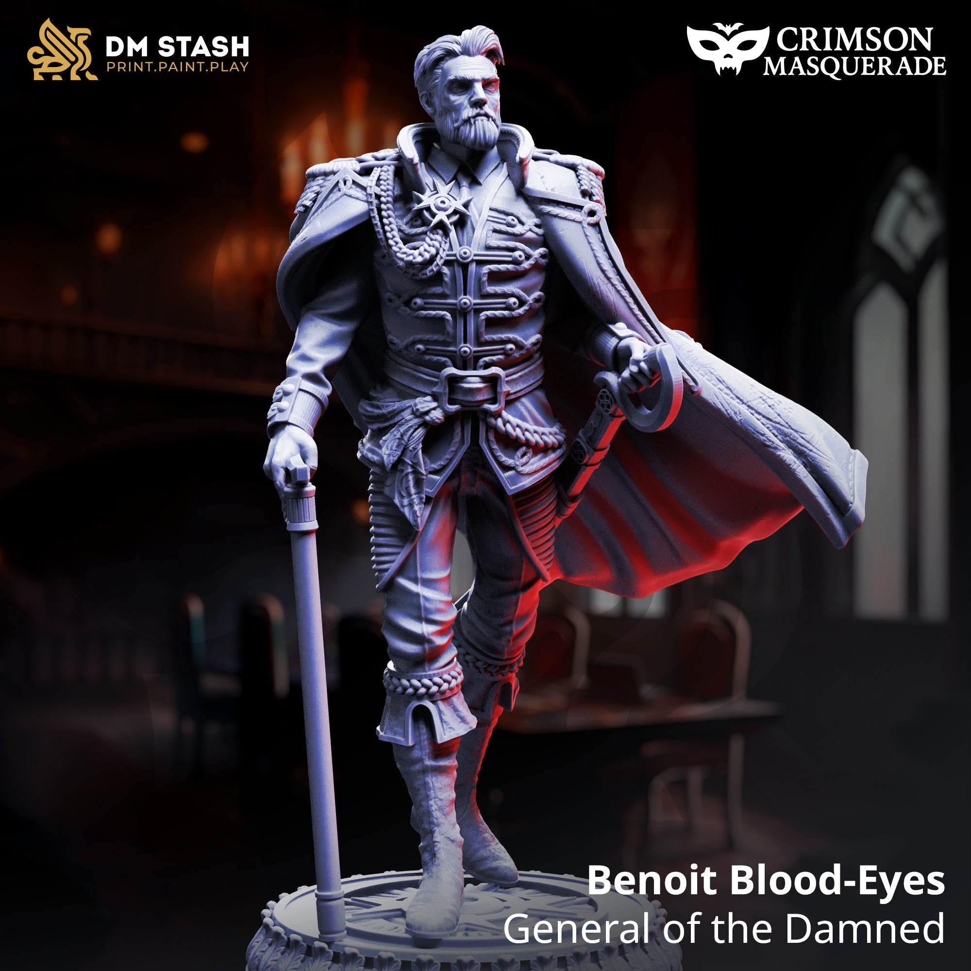 Benoit Blood-Eyes, General of the Damned (Male Vampire Soldier)