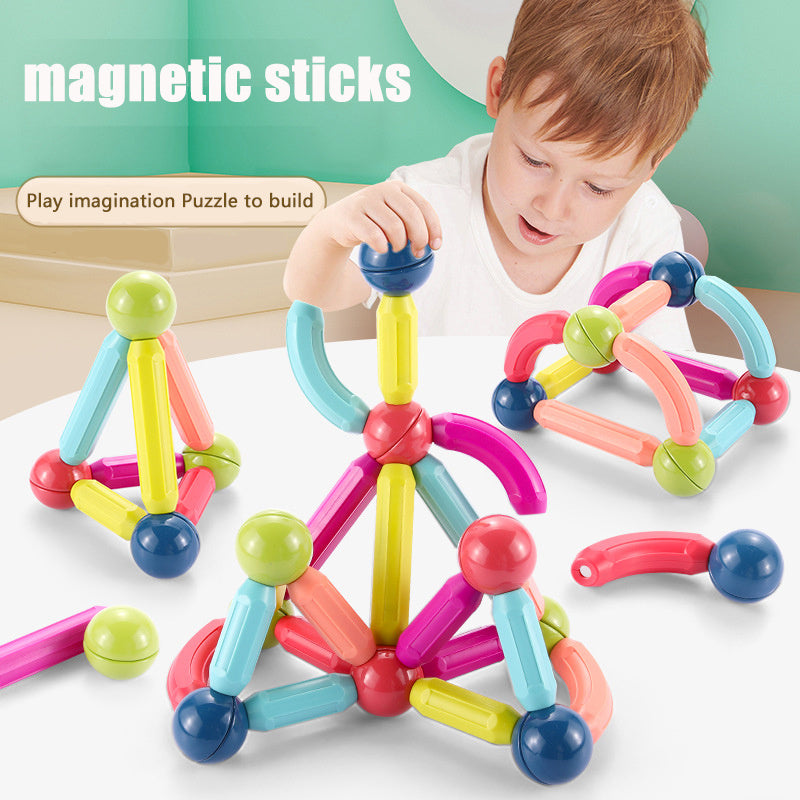 DIY Magnetic Construction Set – Creative Magnetic Rod Building Blocks for Kids