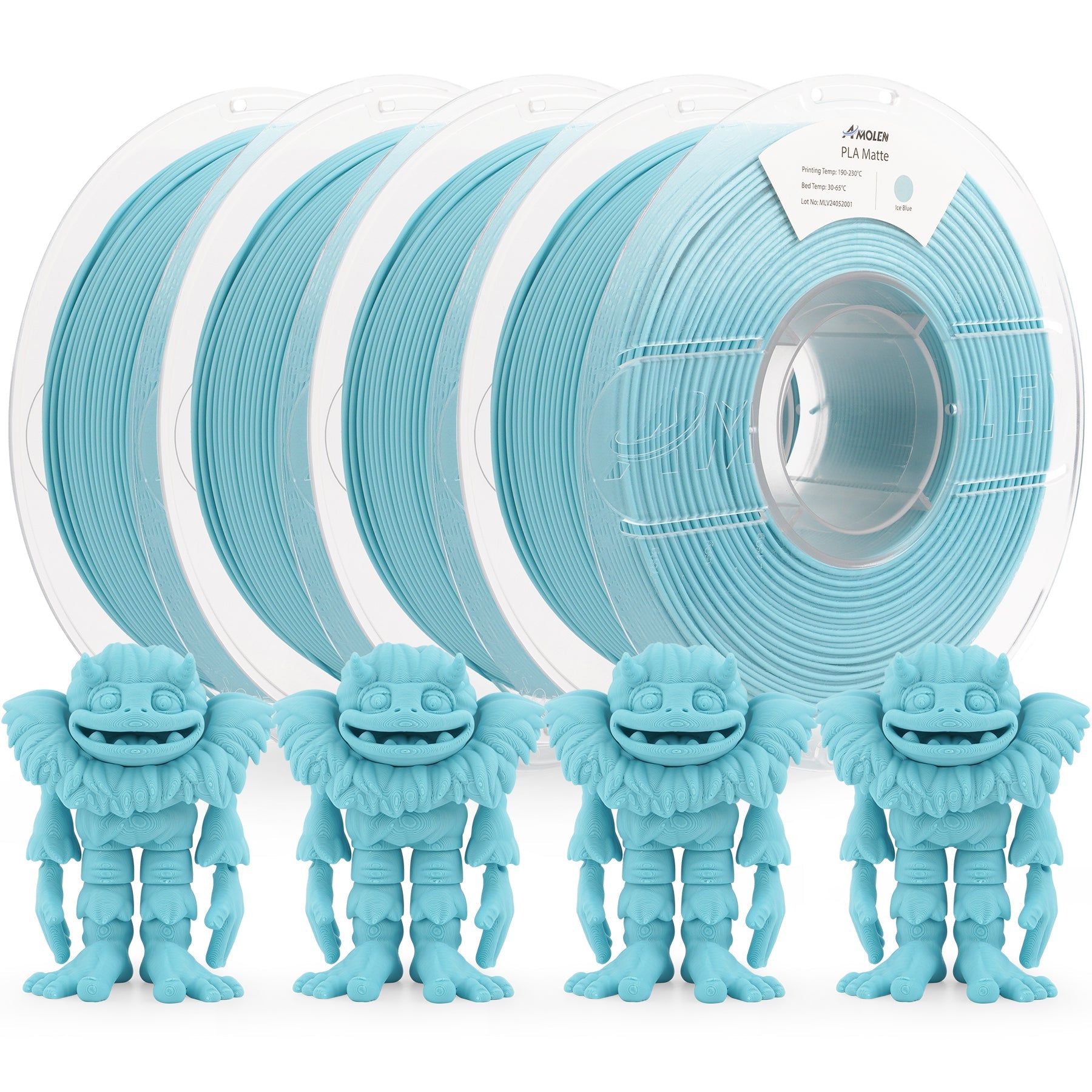 PLA Matte Basic 1.75mm Bundle, 4KG