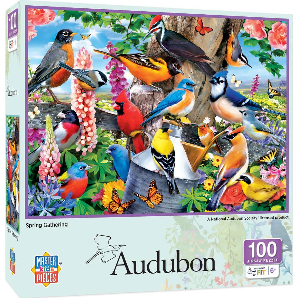 Audubon - Spring Gathering 100 Piece Jigsaw Puzzle
