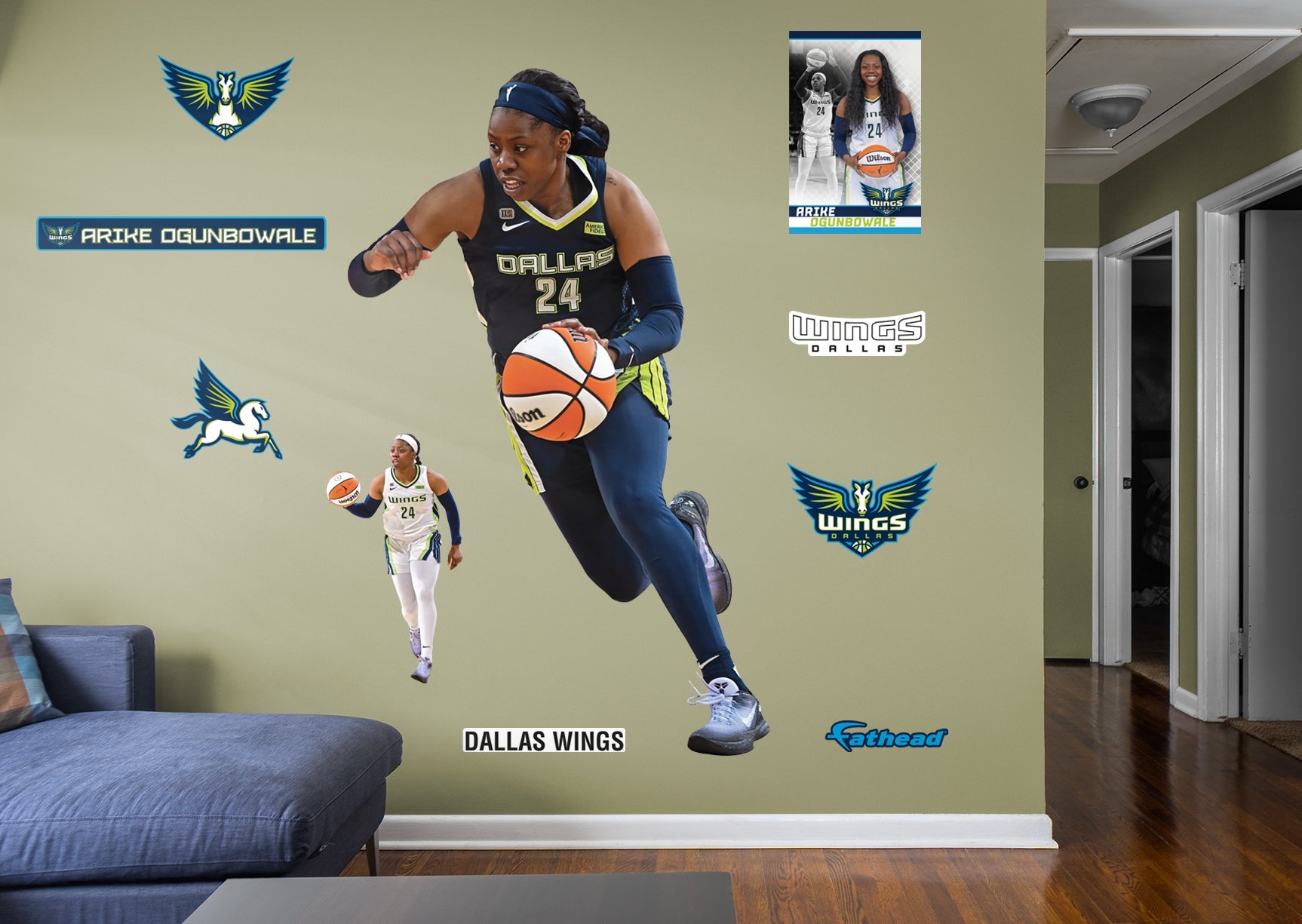 Arike Ogunbowale - RealBig Collection - Official WNBA - Dallas Wings - Reusable Vinyl Wall Decals