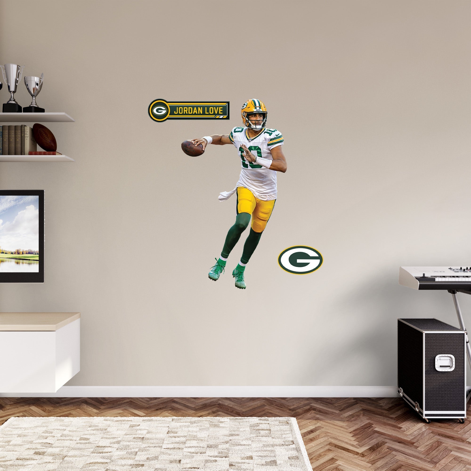 Jordan Love - RealBig Collection - Official NFL - Green Bay Packers - Reusable Vinyl Wall Decals