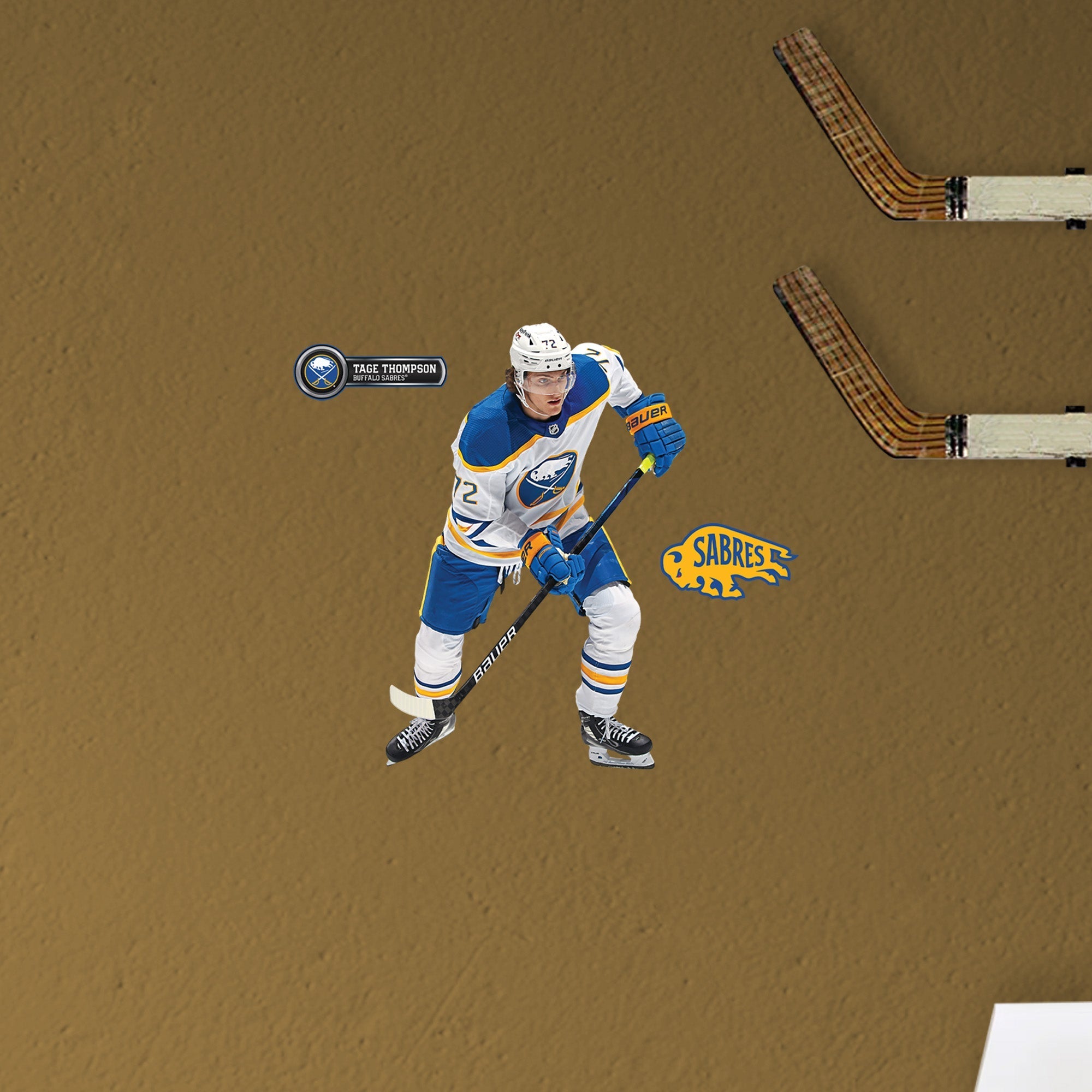 Tage Thompson - RealBig Collection - Official NHL - Buffalo Sabres - Reusable Vinyl Wall Decals