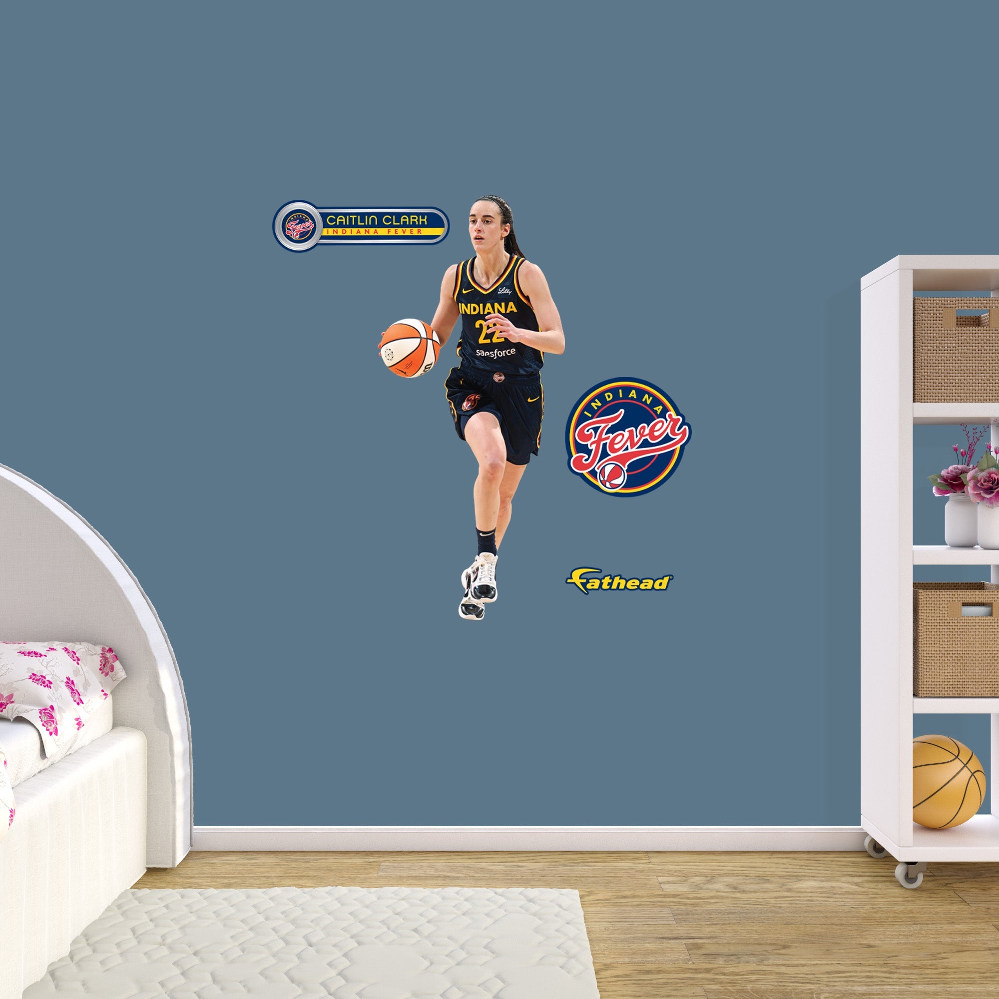 Caitlin Clark - RealBig Game Collection - Official WNBA - Indiana Fever - Reusable Vinyl Wall Decals
