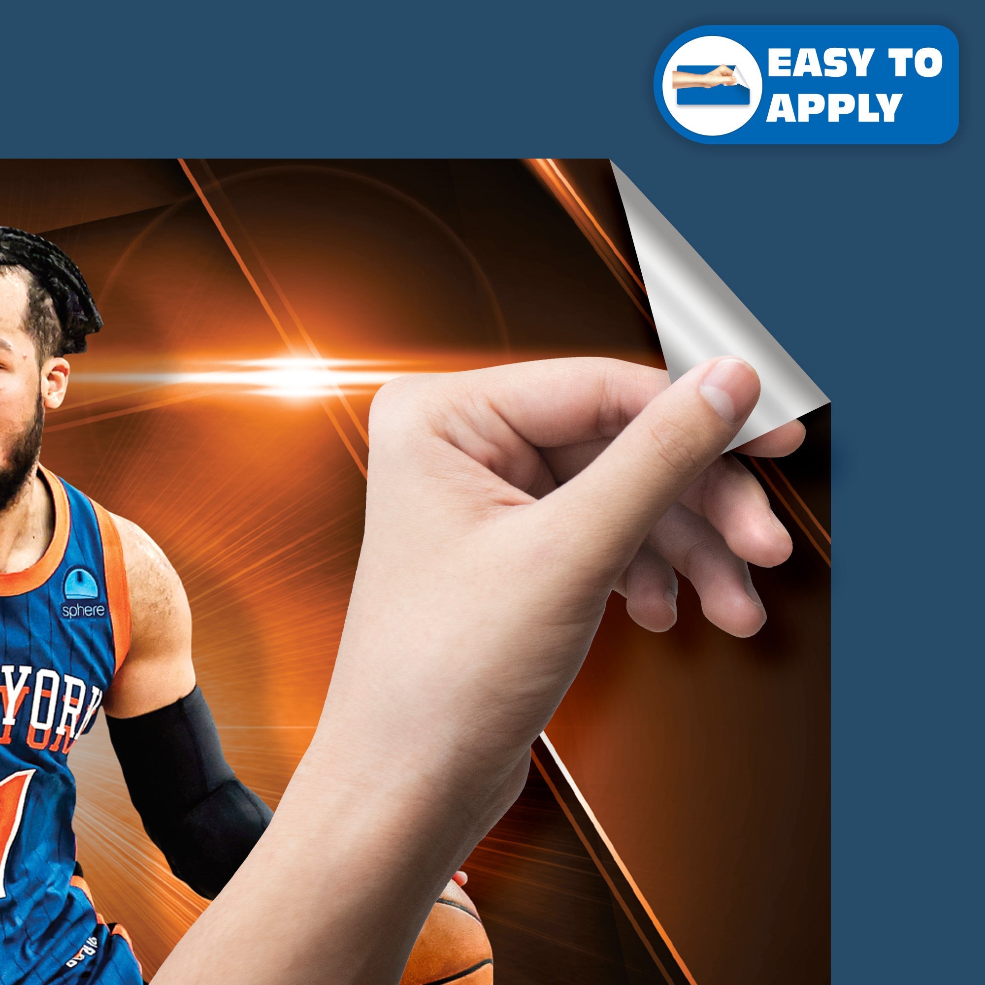 Jalen Brunson Floater - RealBig Collection - Official NBA - New York Knicks - Reusable Vinyl Wall Decals