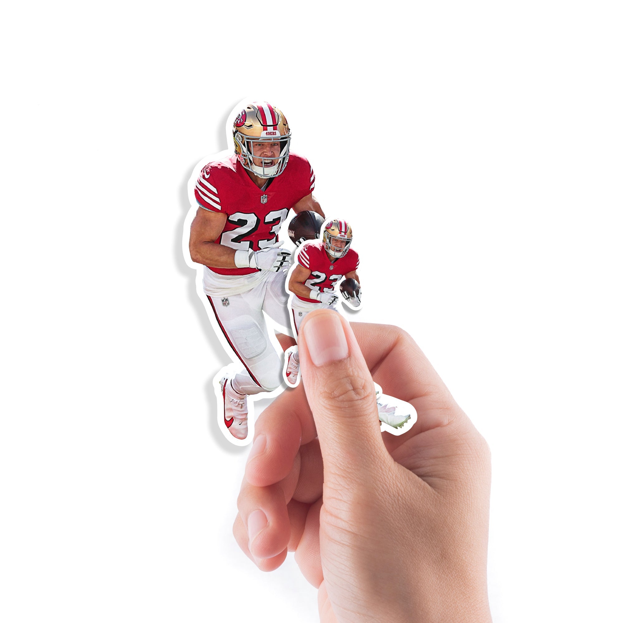 Christian McCaffrey - 5 Minis (Mixed Sizes) - Official NFL - San Francisco 49ers - Reusable Vinyl Decals