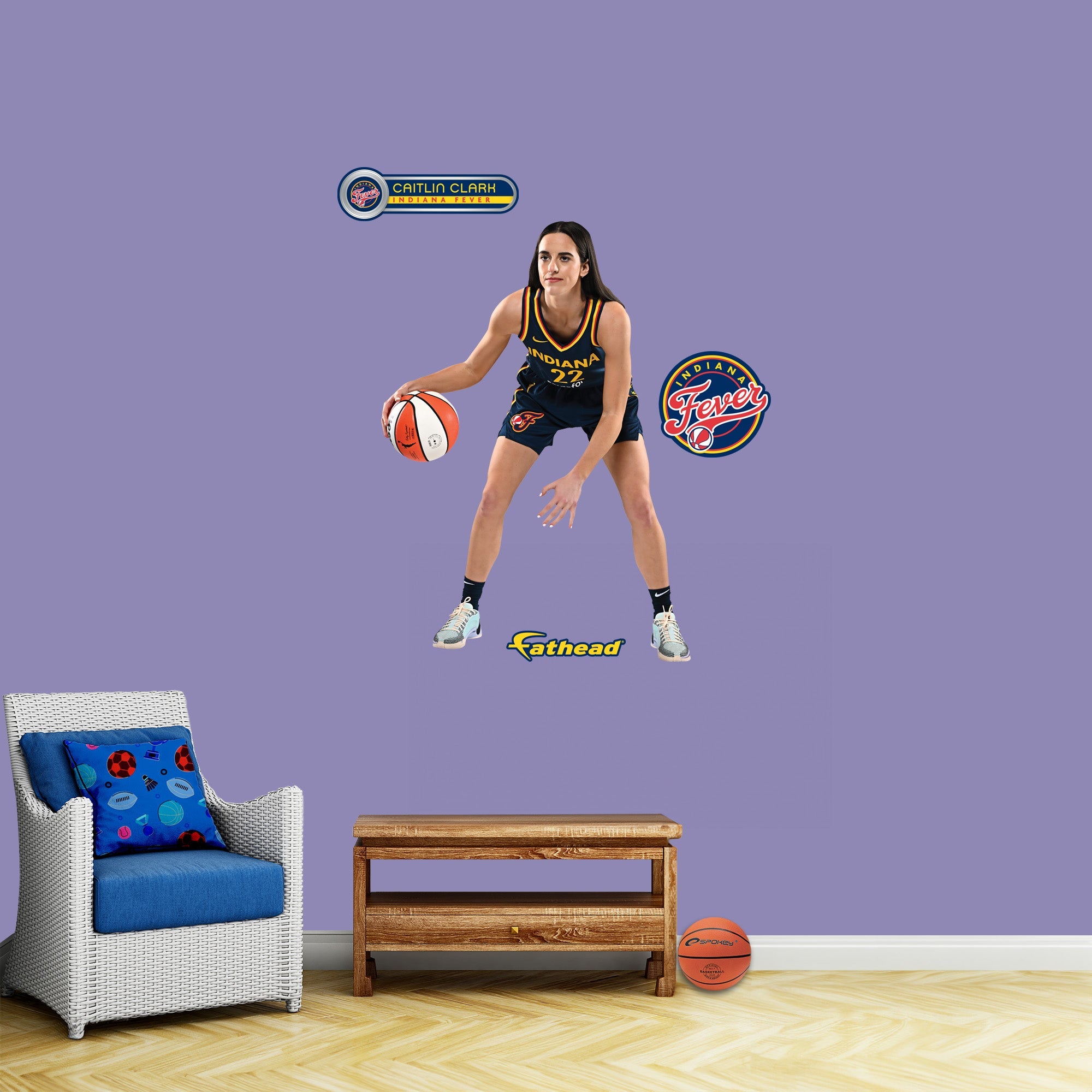 Caitlin Clark - RealBig Collection - Official WNBA - Indiana Fever - Reusable Vinyl Wall Decals