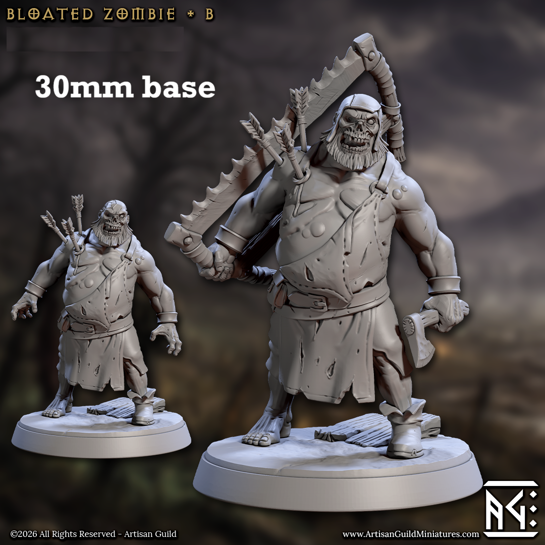 Bloated Zombie: Sculpt B (Male Zombie)
