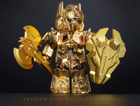 Gold Cyber Commander Custom Minifig