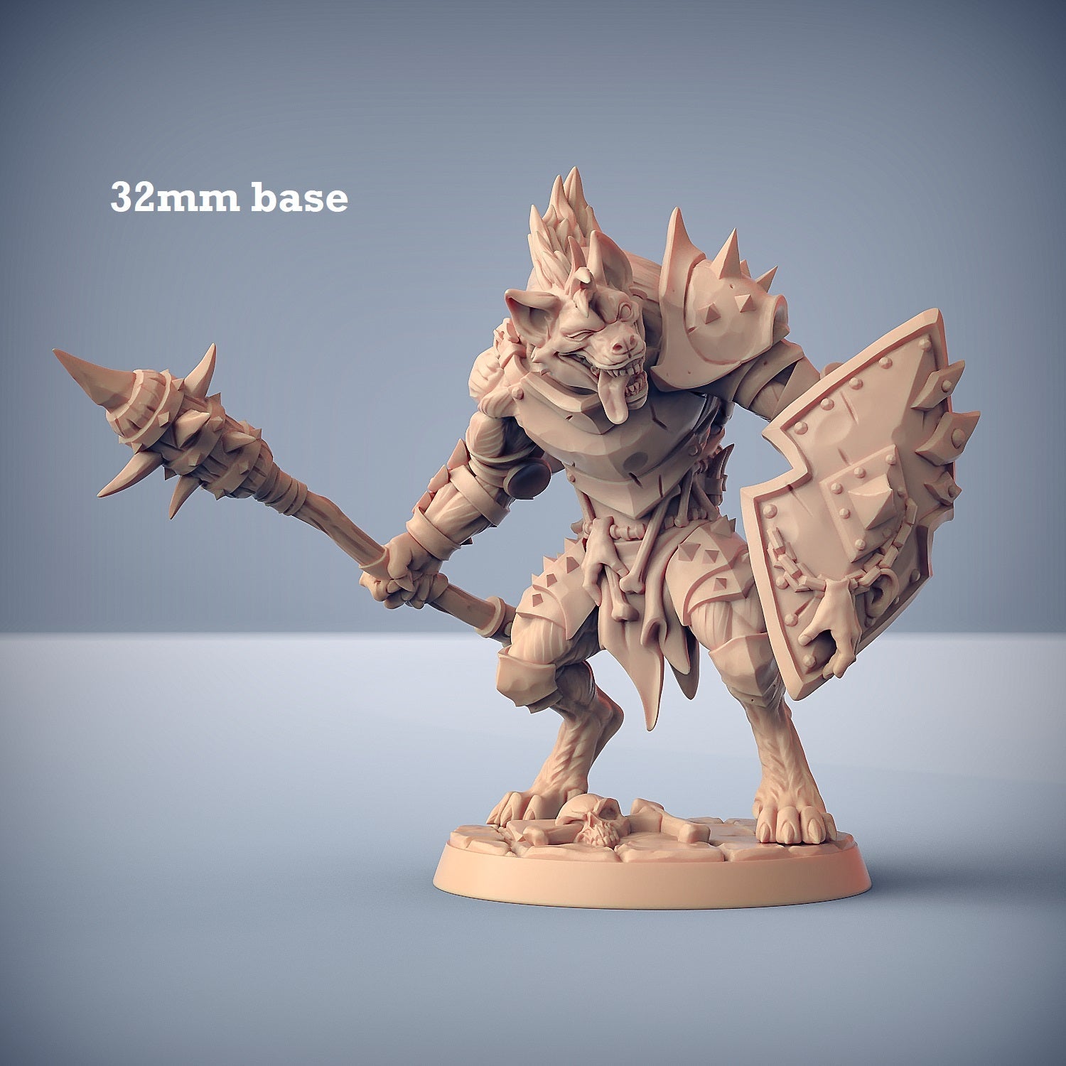 Bonegnasher Gnoll: Sculpt A (Male Gnoll Barbarian)