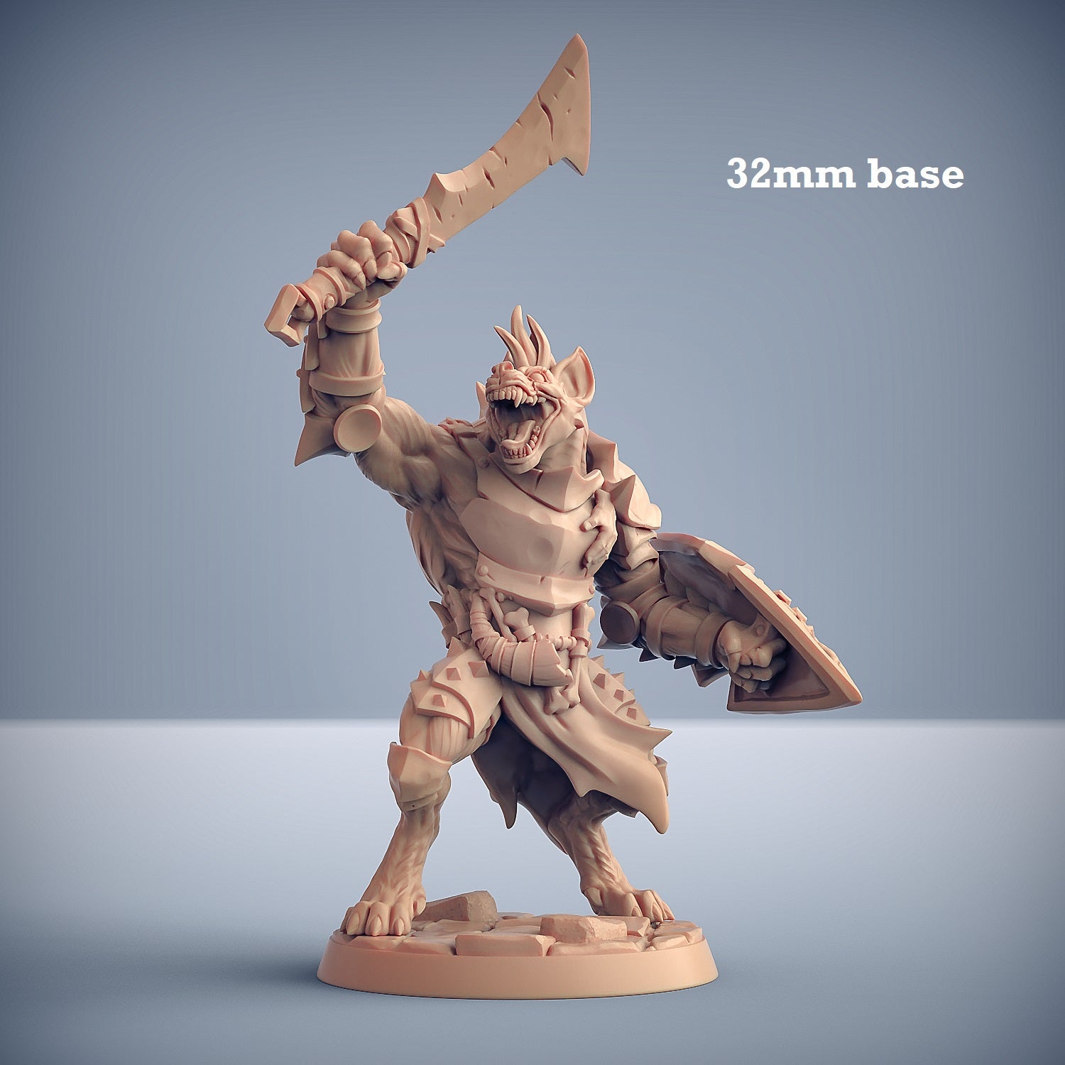 Bonegnasher Gnoll: Sculpt C (Male Gnoll Barbarian)