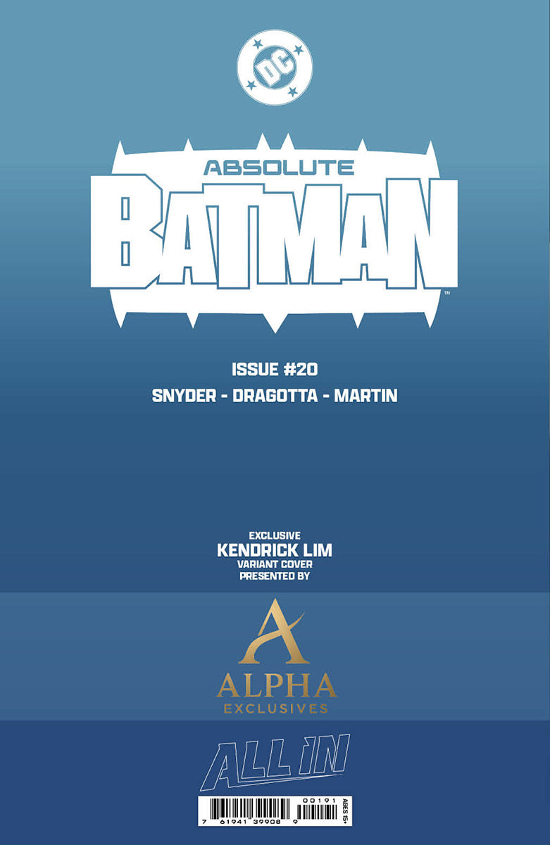 ABSOLUTE BATMAN #20 KENDRICK LIM EXCLUSIVE VIRGIN VAR (06/03/2026)