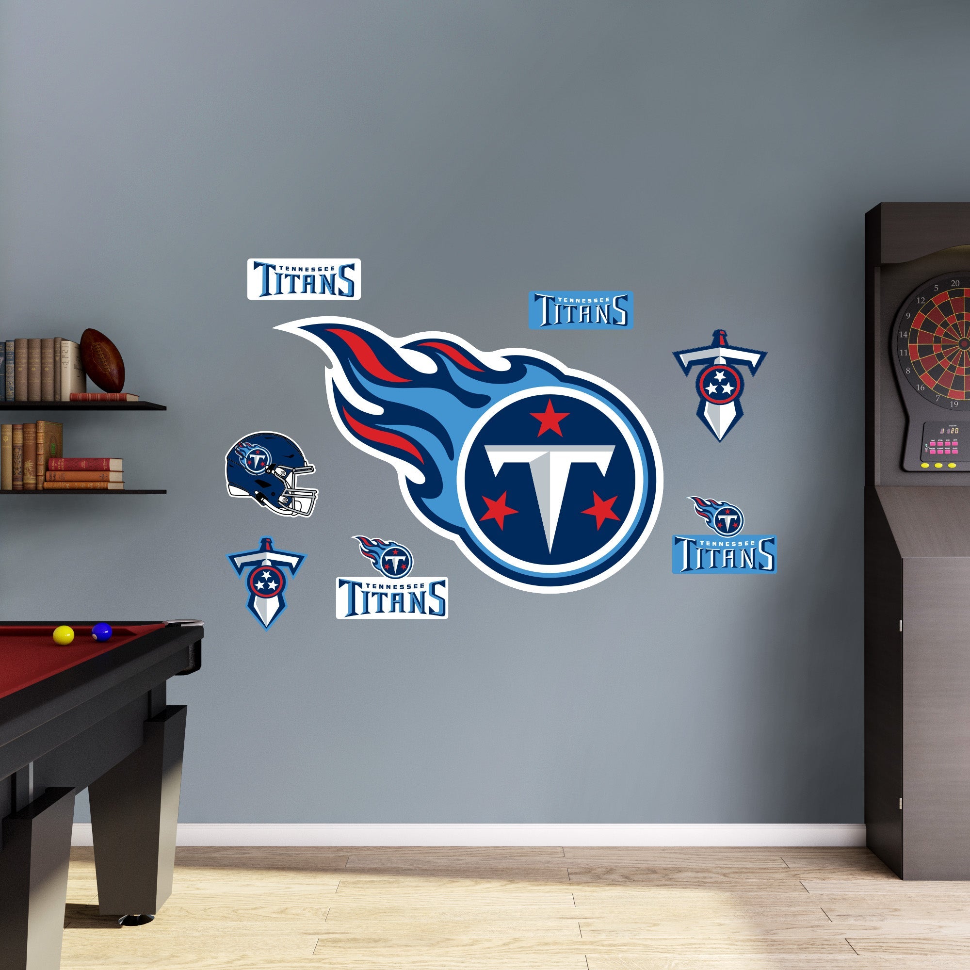 Tennessee Titans - RealBig Logo Collection - Official NFL - Reusable Vinyl Wall Decals