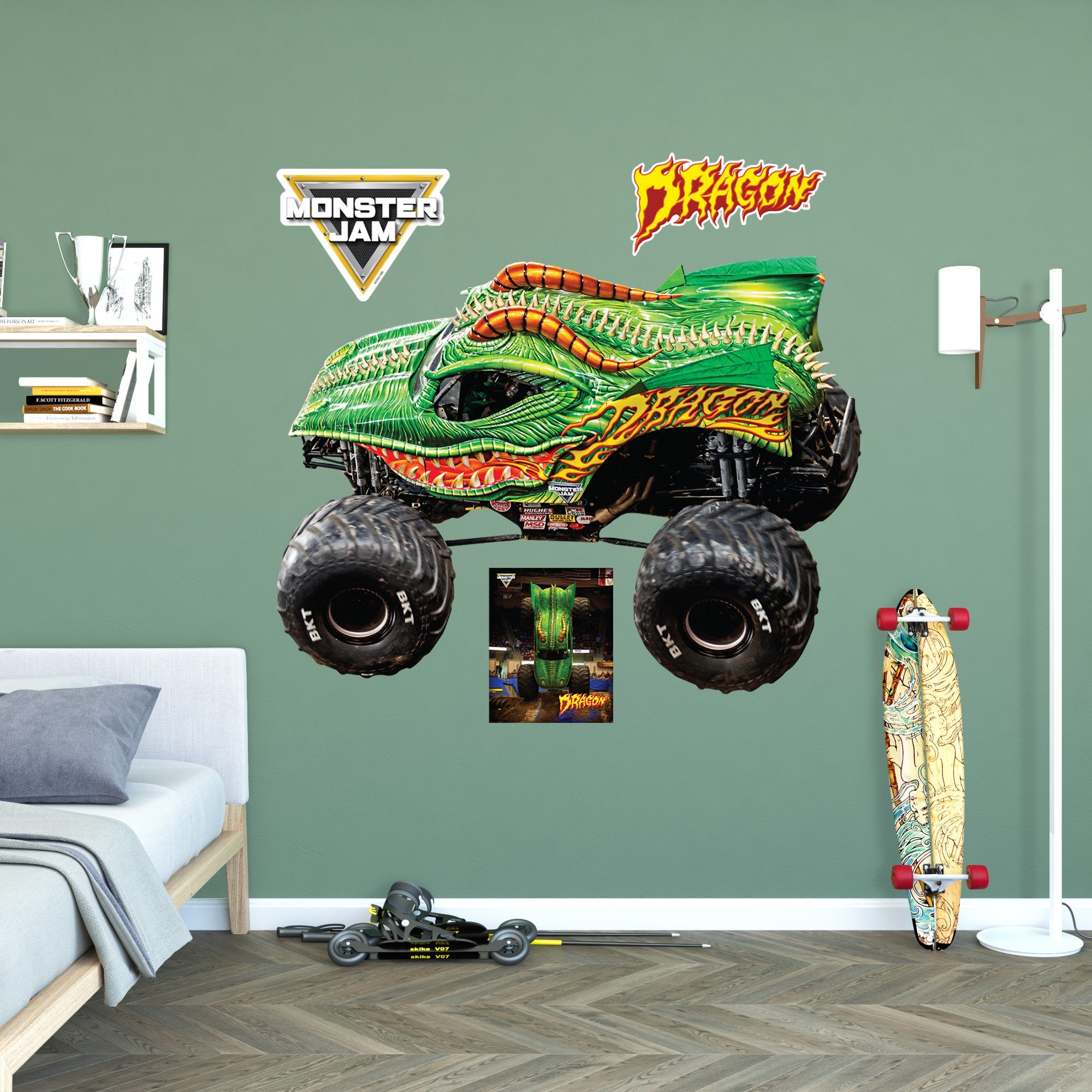 Dragon - Monster Jam - RealBig Collection - Official Monster Jam - Reusable Vinyl Wall Decals