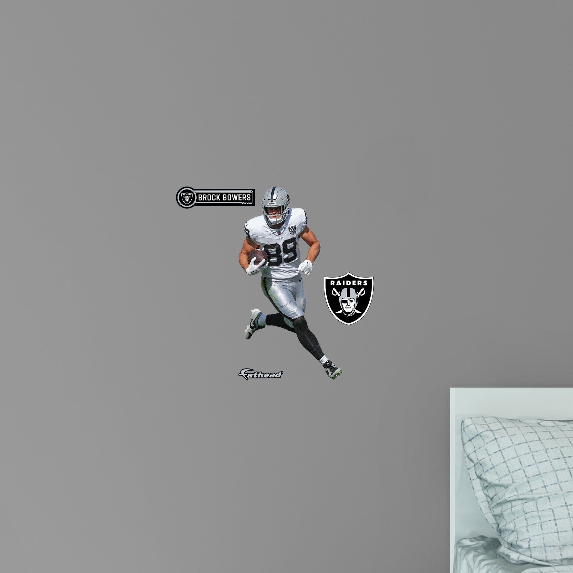 Brock Bowers - RealBig Collection - Official NFL - Las Vegas Raiders - Reusable Vinyl Wall Decals