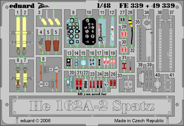 Eduard 49339 1/48 Aircraft- He162A2 Spatz for TAM (Painted)