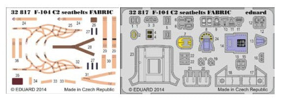 Eduard 32817 1/32 Aircraft- F104C2 Seatbelts Super Fabric-Type (Painted)