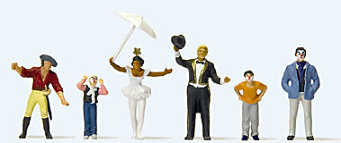 Preiser 24645 HO Scale Carnival Parade Participants -- Set #4 pkg(6)